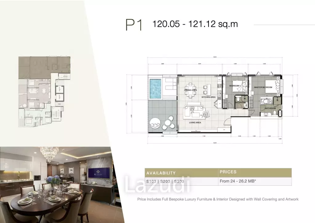 2 Bed 70.51 SQ.M. Elysium Residences