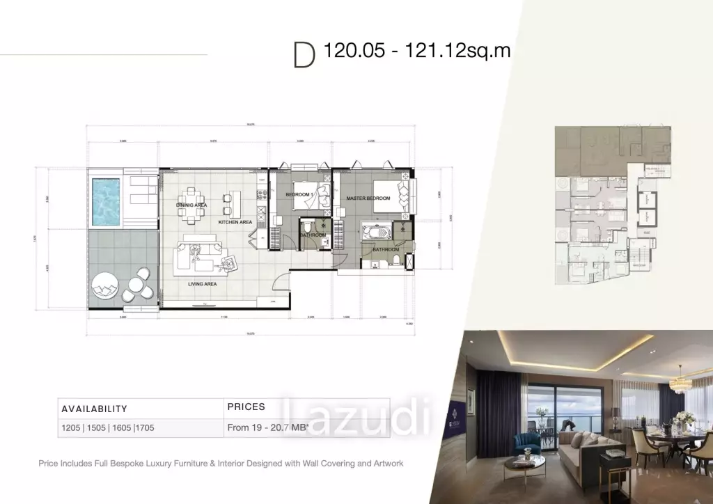 2 Bed 2 Bath 108.02 SQ.M Elysium Residences