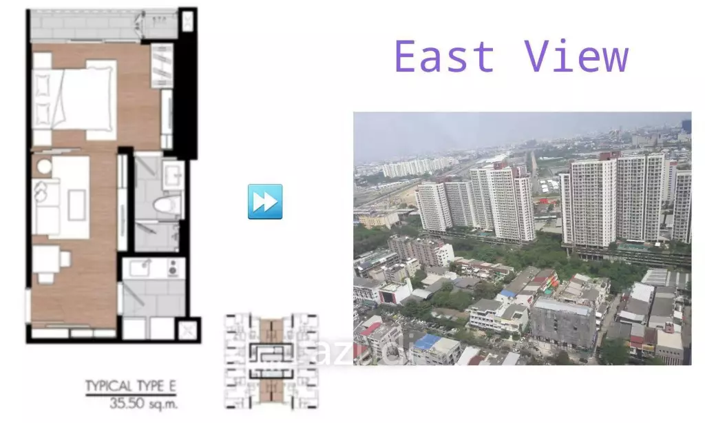 1 Bed 35.5 SQ.M One 9 Five Asoke - Rama 9