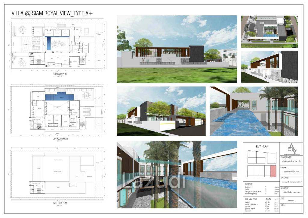6 Bed 10 Bath 1,095 SQ.M The Prestige at Siam Royal View