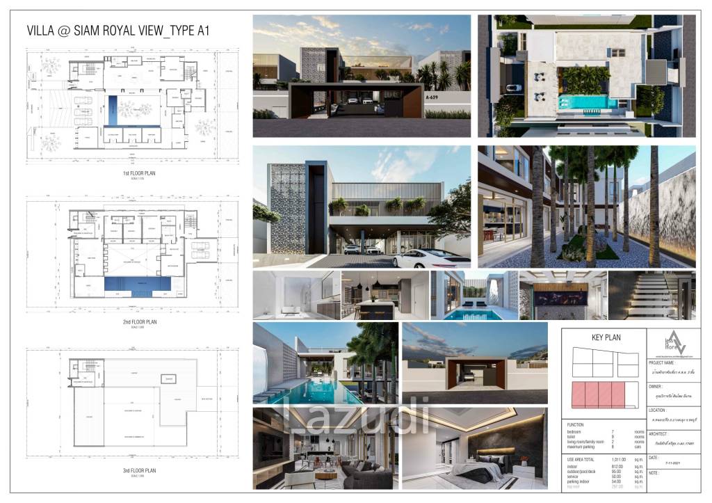 7 Bed 9 Bath 1,011 SQ.M The Prestige at Siam Royal View