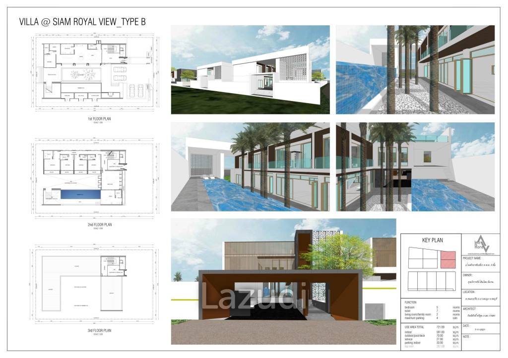5 Bed 7 Bath 721 SQ.M The Prestige at Siam Royal View