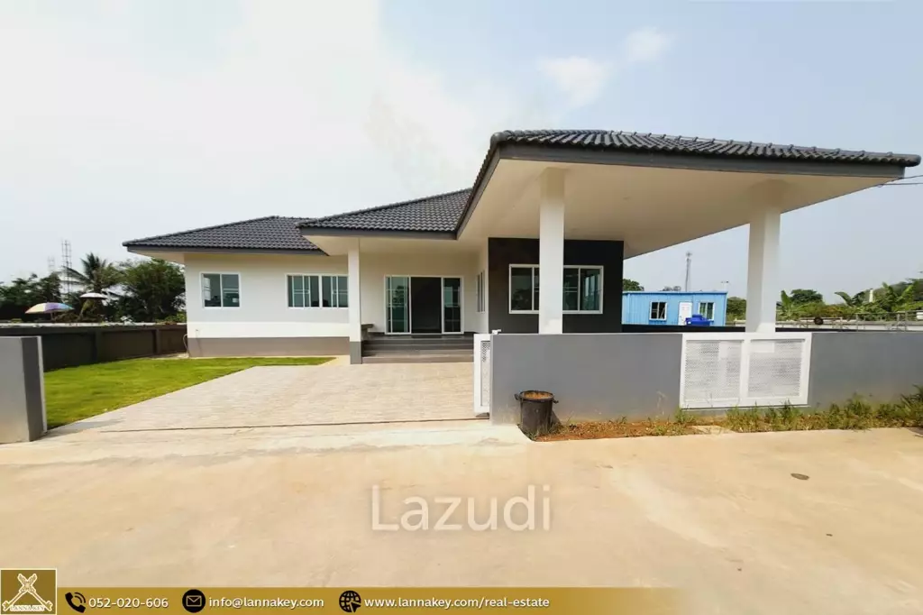 บ้านใหม่ชั้นเดียว 3 ห้องนอนในบ้านดู่ เชียงราย