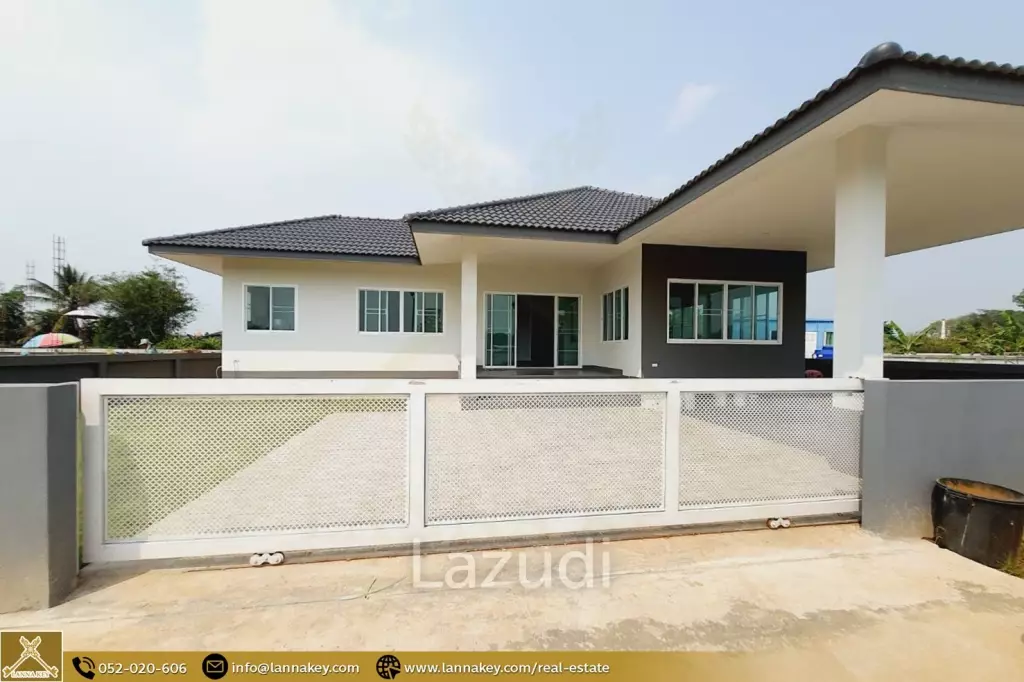 บ้านใหม่ชั้นเดียว 3 ห้องนอนในบ้านดู่ เชียงราย