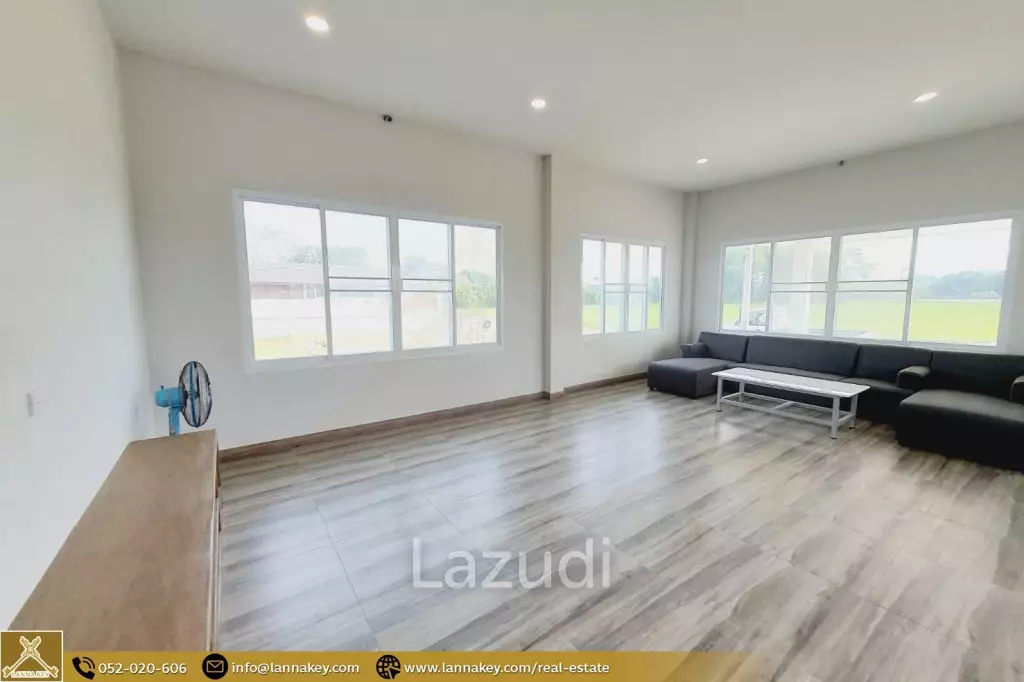 บ้านใหม่ชั้นเดียว 3 ห้องนอนในบ้านดู่ เชียงราย