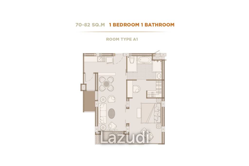 1 Bed  82.04 SQ.M. The Private Residence Rajdamri