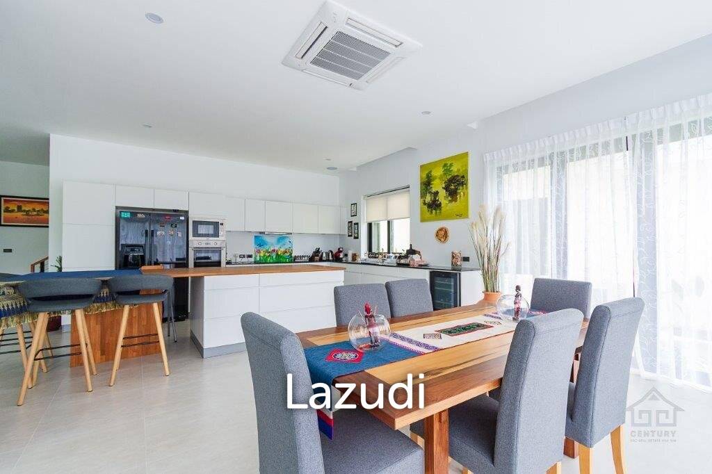 Outstanding Modern Lakeside 3 bed pool villa with 1 bed guesthouse and Maids Quarters near Black Mountain Golf Course.