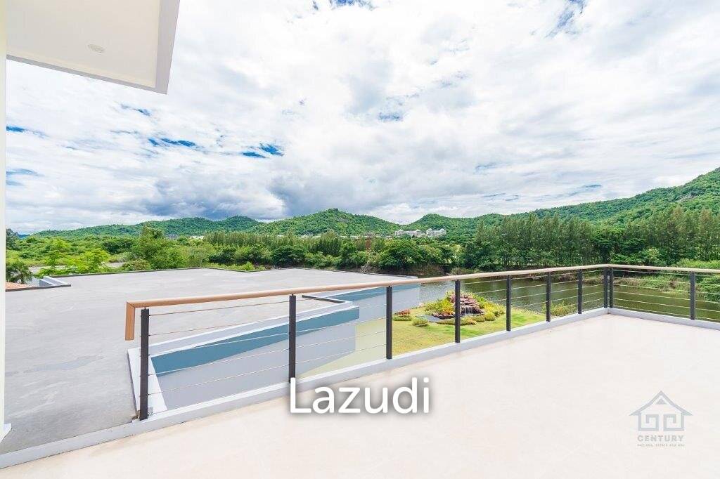 Outstanding Modern Lakeside 3 bed pool villa with 1 bed guesthouse and Maids Quarters near Black Mountain Golf Course.