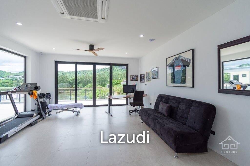 Outstanding Modern Lakeside 3 bed pool villa with 1 bed guesthouse and Maids Quarters near Black Mountain Golf Course.