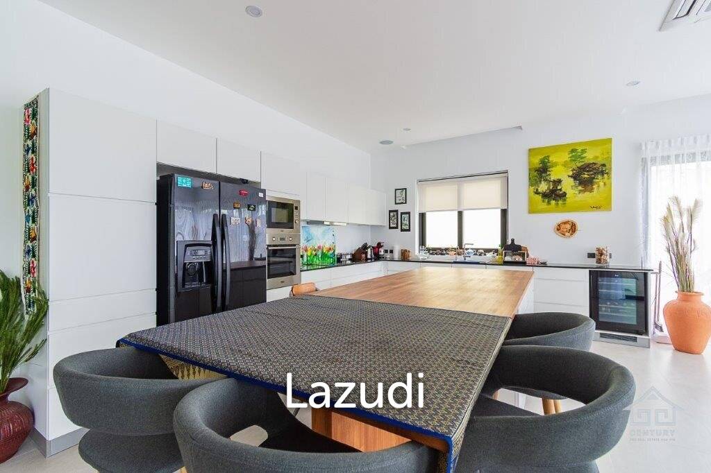 Outstanding Modern Lakeside 3 bed pool villa with 1 bed guesthouse and Maids Quarters near Black Mountain Golf Course.