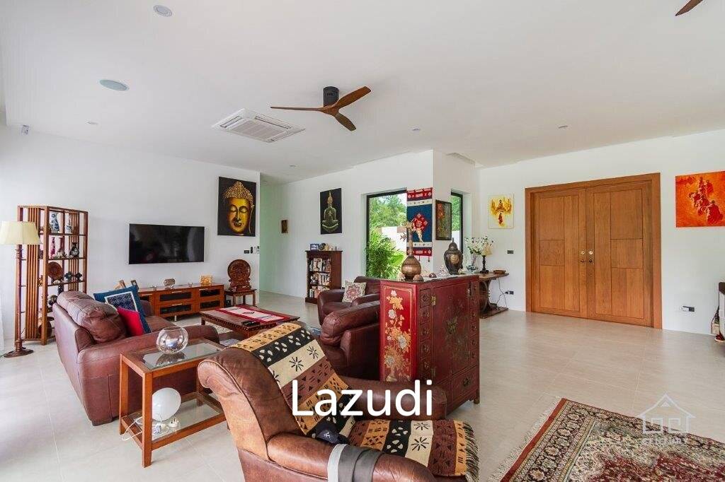 Outstanding Modern Lakeside 3 bed pool villa with 1 bed guesthouse and Maids Quarters near Black Mountain Golf Course.