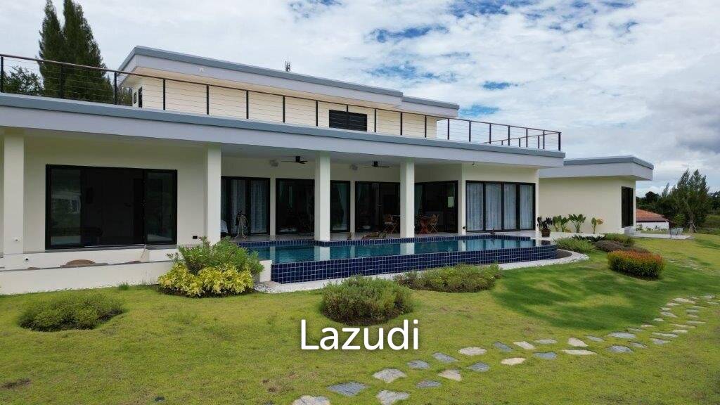 Outstanding Modern Lakeside 3 bed pool villa with 1 bed guesthouse and Maids Quarters near Black Mountain Golf Course.