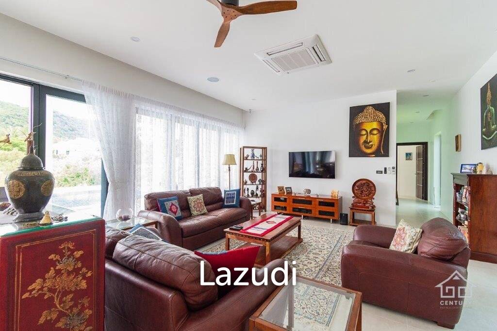 Outstanding Modern Lakeside 3 bed pool villa with 1 bed guesthouse and Maids Quarters near Black Mountain Golf Course.