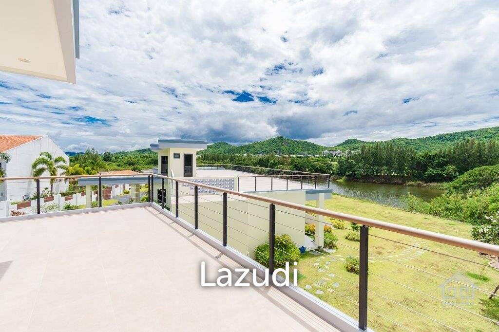 Outstanding Modern Lakeside 3 bed pool villa with 1 bed guesthouse and Maids Quarters near Black Mountain Golf Course.