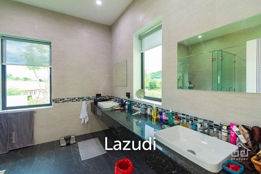 Outstanding Modern Lakeside 3 bed pool villa with 1 bed guesthouse and Maids Quarters near Black Mountain Golf Course.