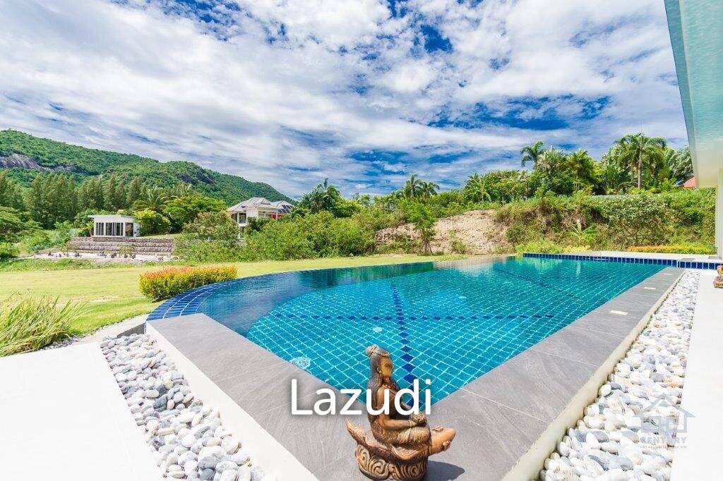 Outstanding Modern Lakeside 3 bed pool villa with 1 bed guesthouse and Maids Quarters near Black Mountain Golf Course.