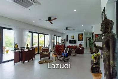 Outstanding Modern Lakeside 3 bed pool villa with 1 bed guesthouse and Maids Quarters near Black Mountain Golf Course.