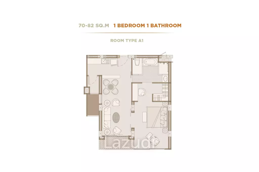 1 Bed 82.29 SQ.M. The Private Residence Rajdamri