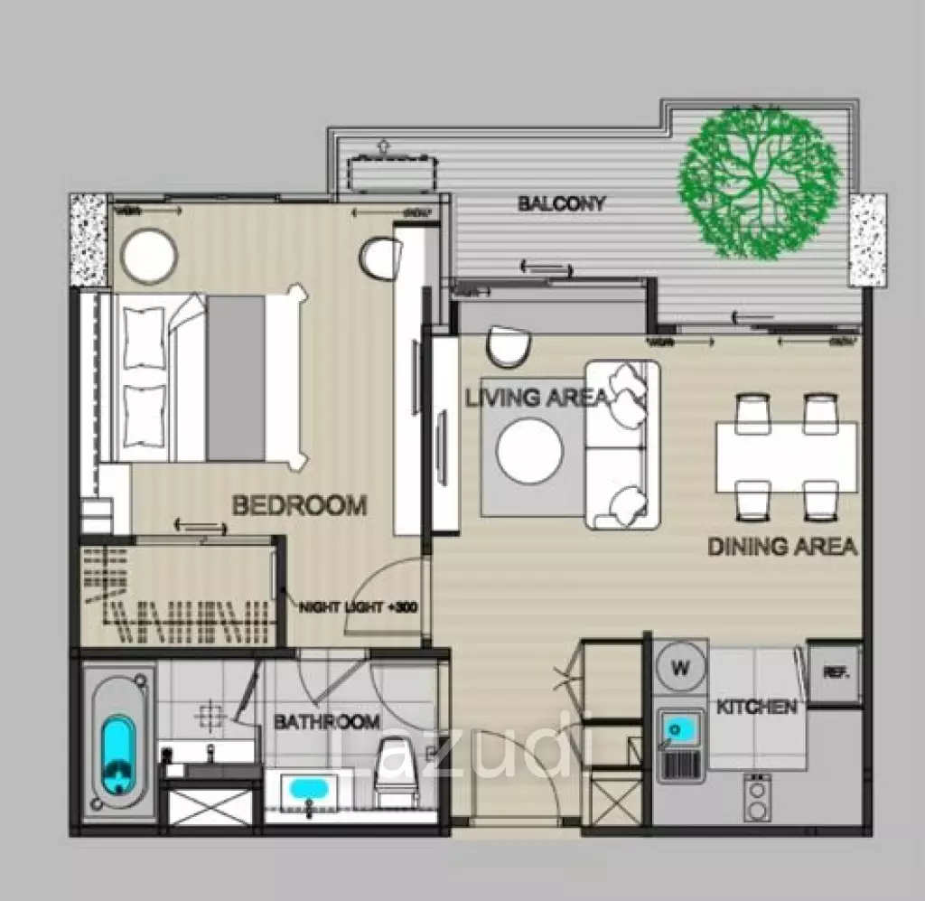 1 Bedroom 1 Bathroom 62 SQ.M Destiny@63