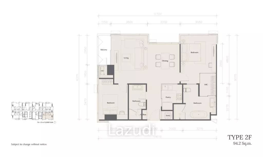 2 Bed 2 Bath 94.75 SQ.M The Bangkok Thonglor