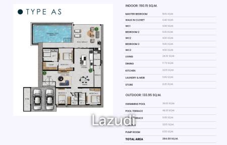 3 Bed 3 Bath  284 SQ.M  Sivana Hills Hua Hin