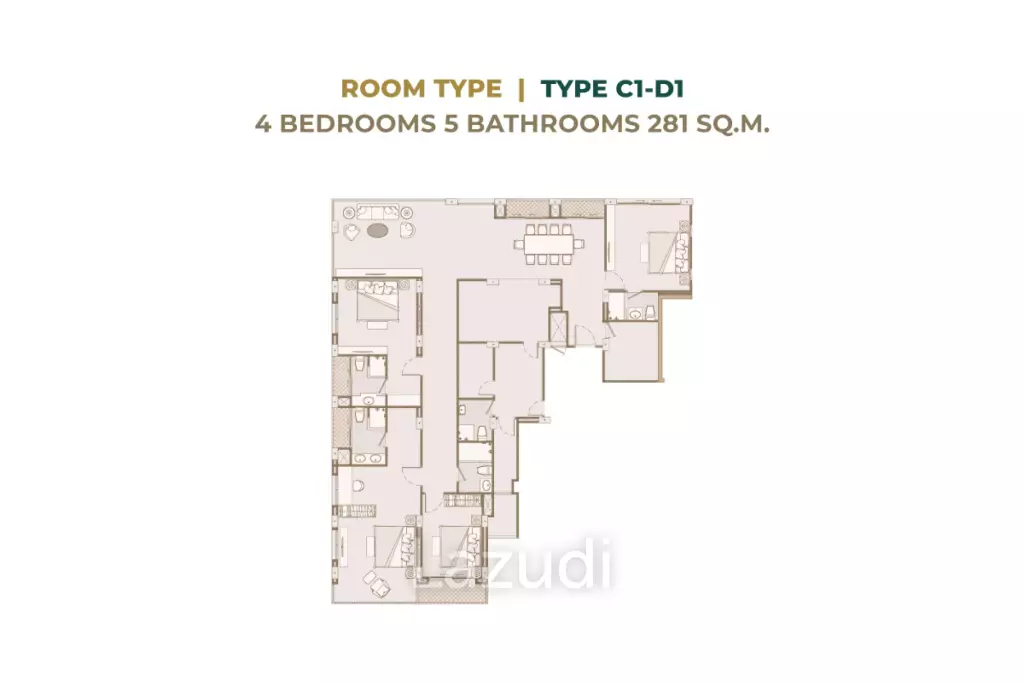 4 Bed 281.87 SQ.M. The Private Residence Rajdamri