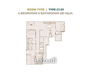 4 Bed Combine  4 Bath  281.87 SQ.M. The Private Residence Rajdamri