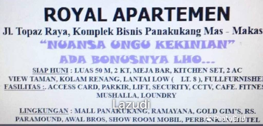 Apartemen Dijual Dekat Mall Panakukang Makassar, Nipah Mall Makassar, Kampus UNM, Kampus UMI, RS Faisal Makassar