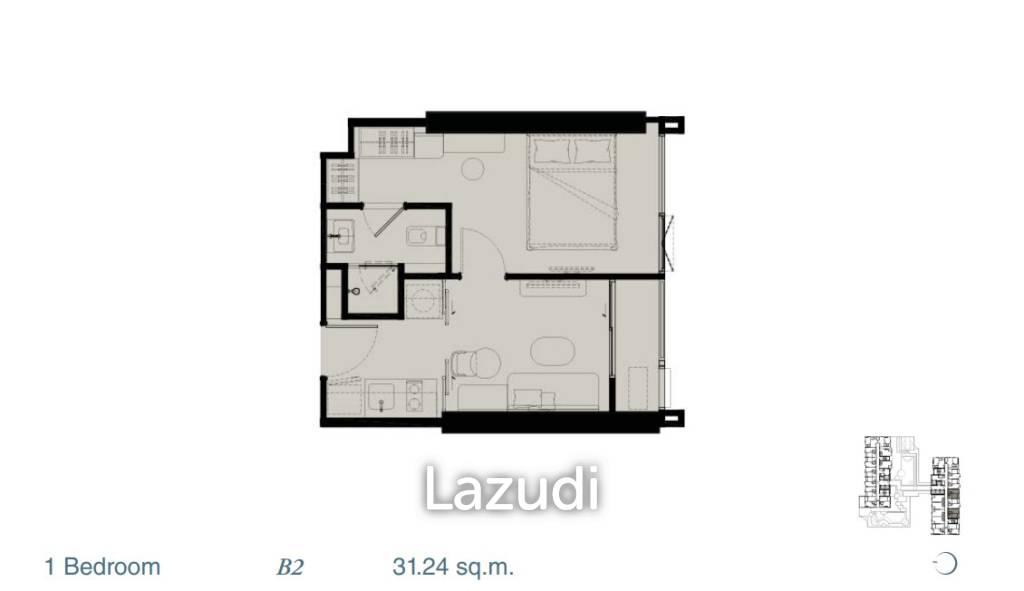 2 Bed Combine 63.4 SQ.M Reference Sathorn - Wongwianyai