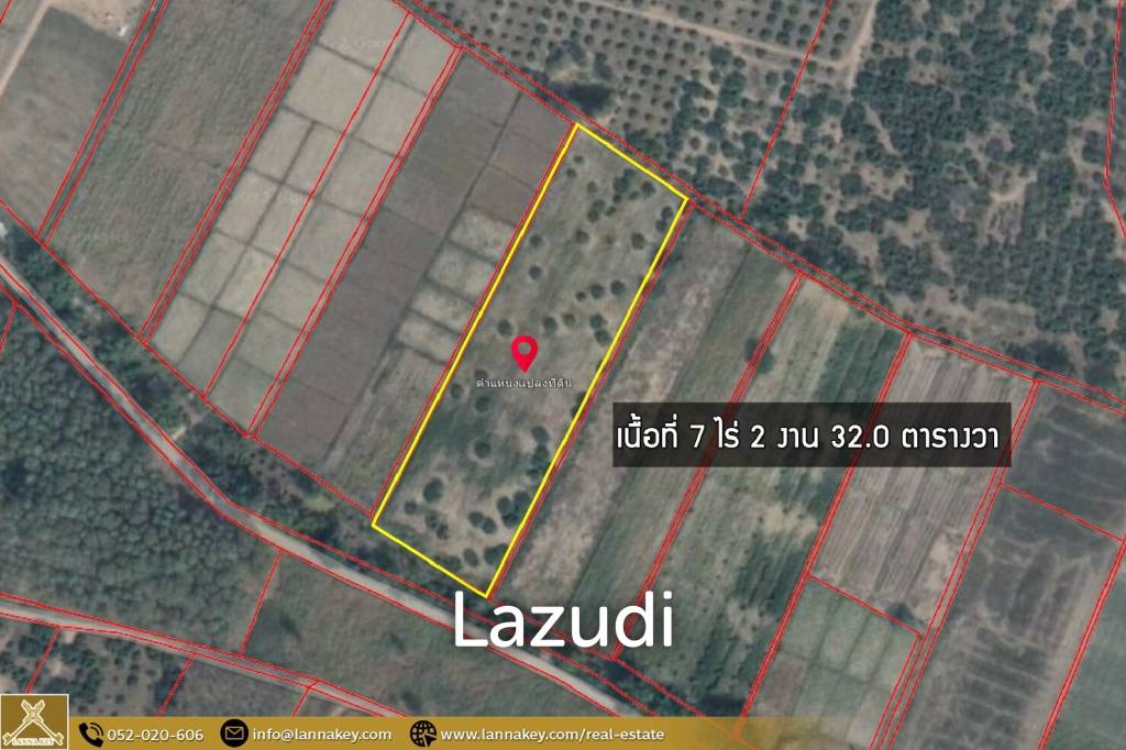 Land for Sale 7 rai in Mae Suai, Chiang Rai