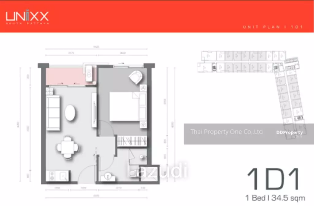 Unixx South Pattaya 1 Bedroom Condo