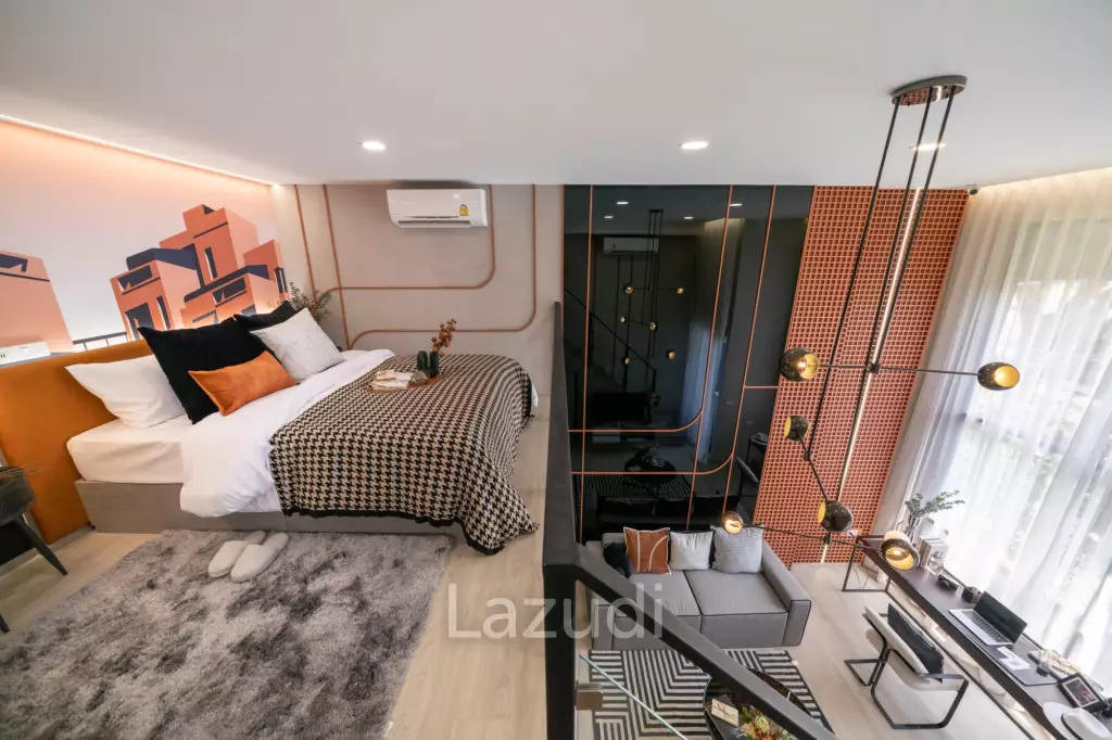 Modern 25 sqm loft condo on 22nd floor in Bang Bamru Bangkok
