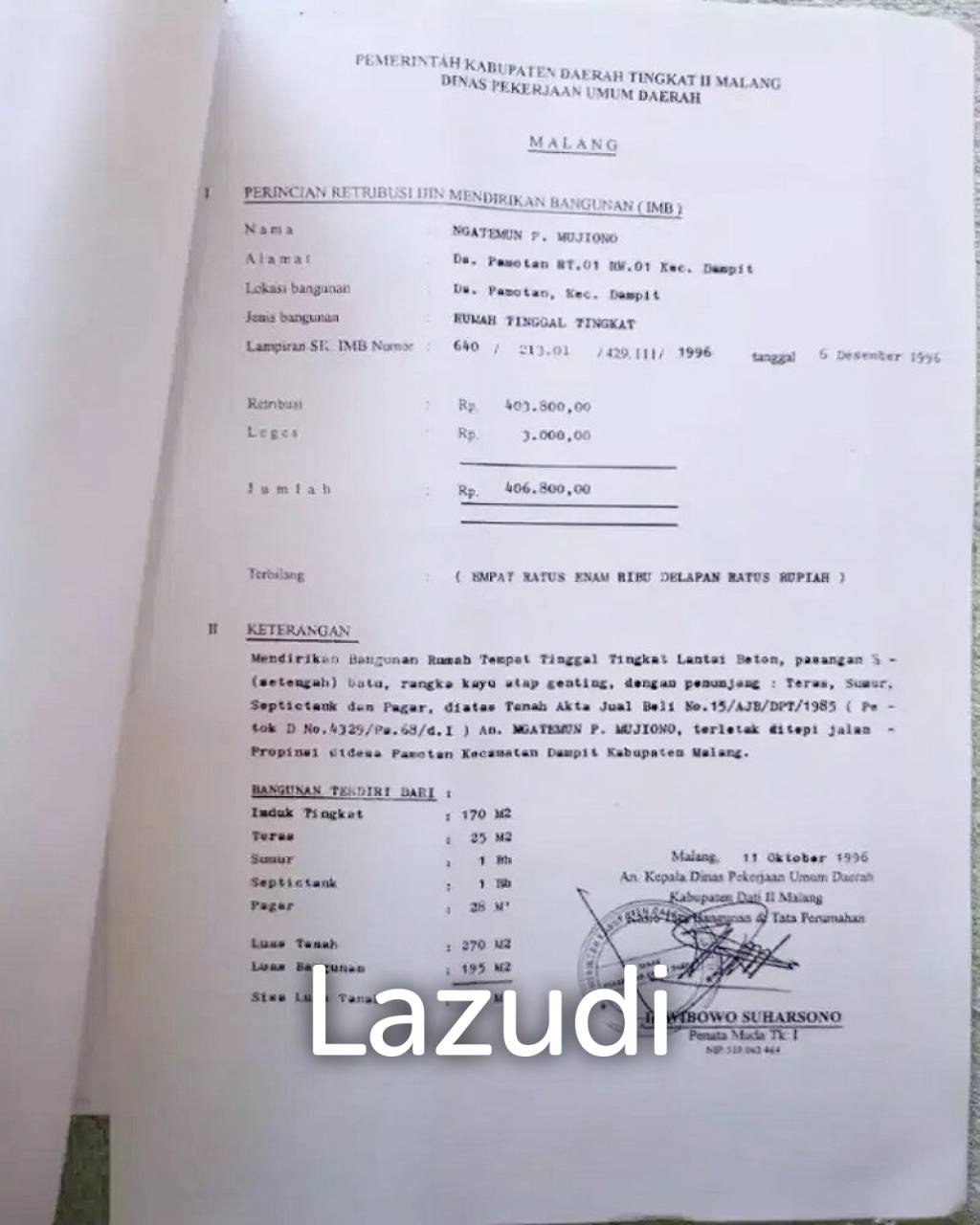 Rumah/Gedung Dijual Pinggir Jalan di Dampit Malang Dekat Stasiun Dampit, Pasar Baru Dampit, SMAN 1 Dampit