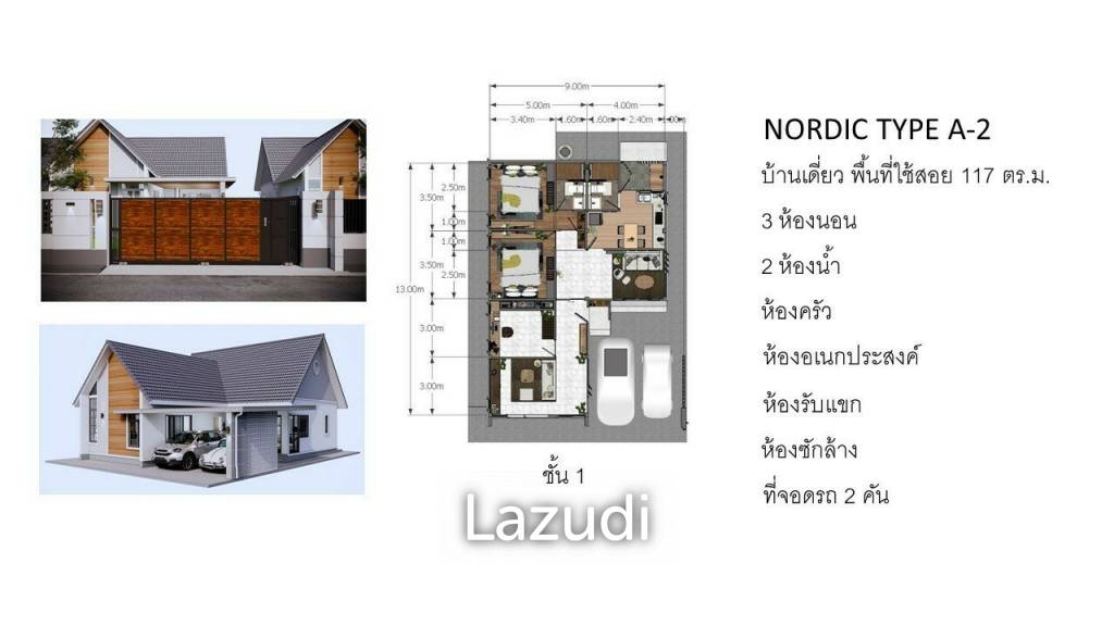 3 Bed 2 Bath Nordic Villa For Sale in Hua Hin