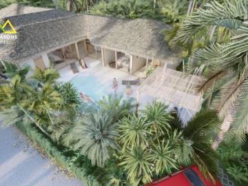 Balinese style sea view 4 beds villa.