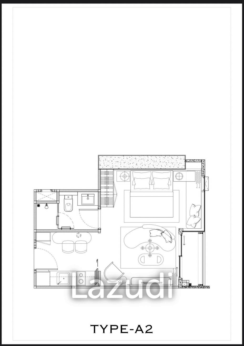 1 Bed 1 Bath 33.23 SQ.M Arom Jomtien