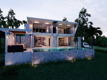 New sea view villas currently under construction
