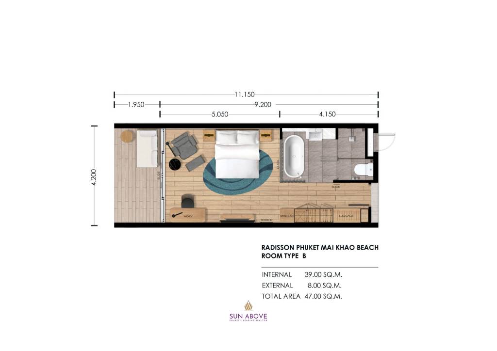 1 Bed 1 Bath 47 SQ.M Radisson Phuket Mai Khao Beach