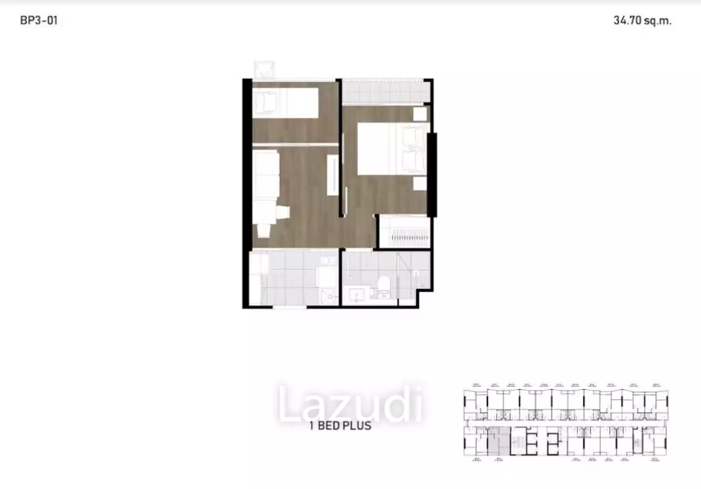 1 Bed 1 Bath 34 SQ.M SOHO Bangkok Ratchada