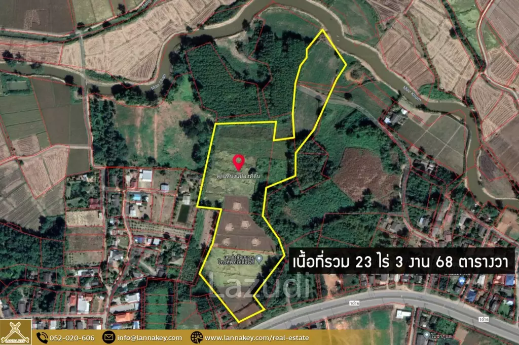 Good Location 23 Rai Land for Sale in Chiang Saen