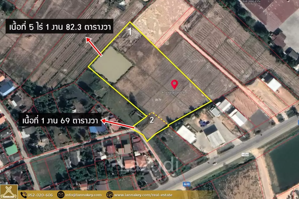 5 Rai Land for Sale in Thoeng, Chiang Rai