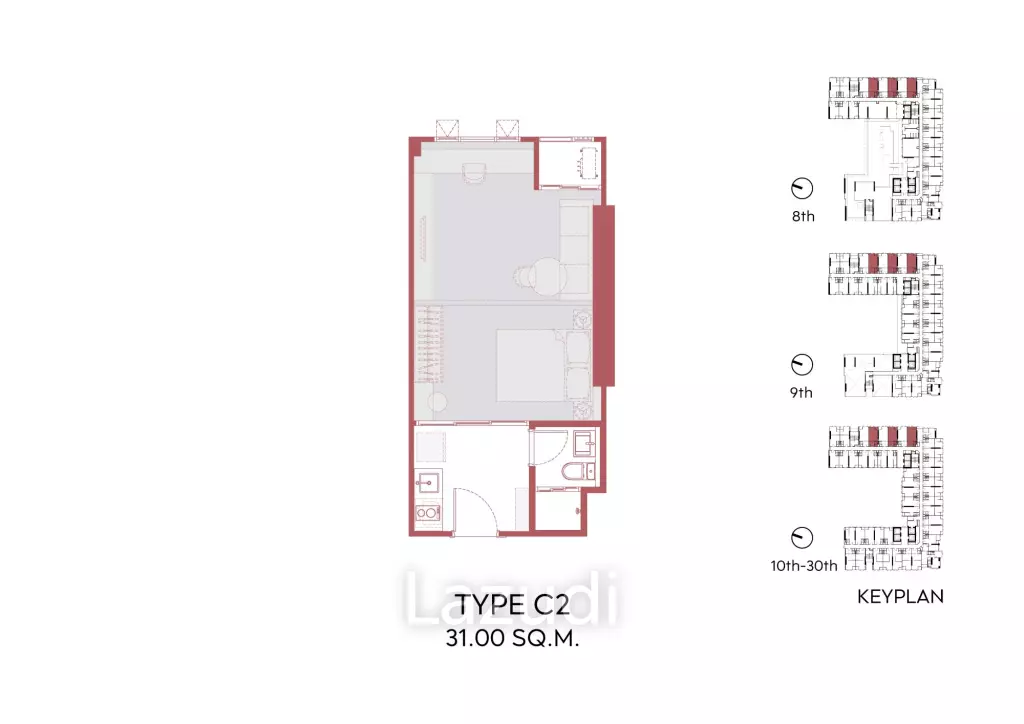 31 sqm 1 Bedroom Condo Aspire Sukhumvit-Rama 4 Phra Khanong Bangkok