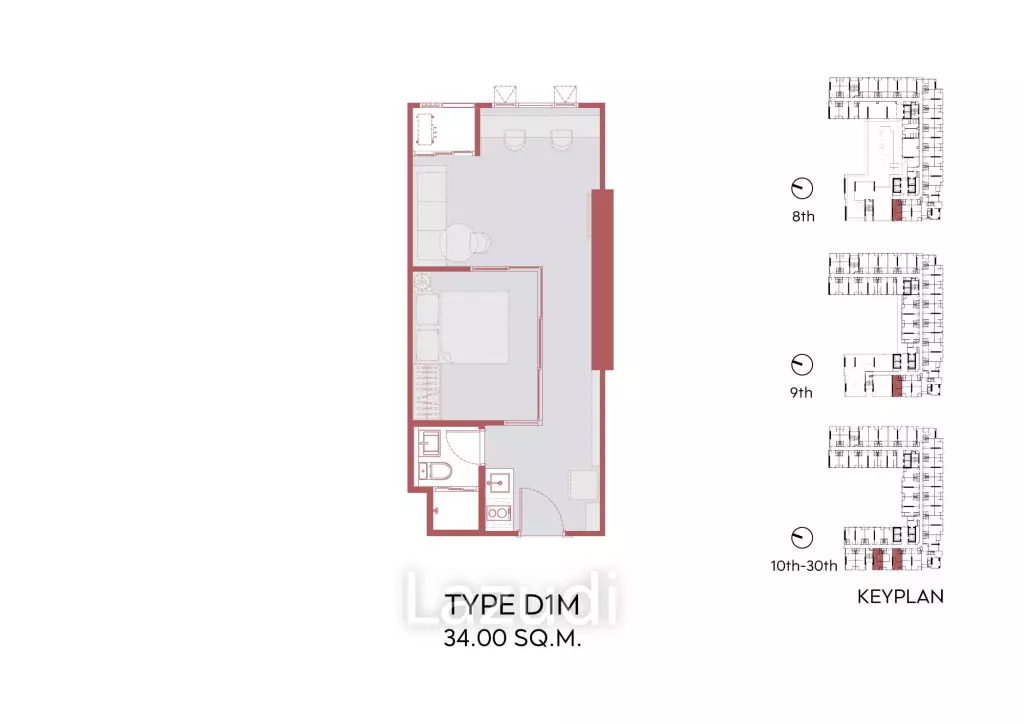 34 sqm high floor condo at Aspire Sukhumvit-Rama 4 Phra Khanong