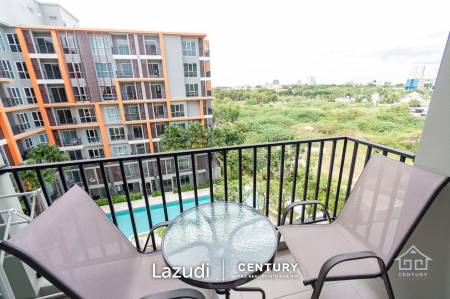1 Bed Pool View condo near town