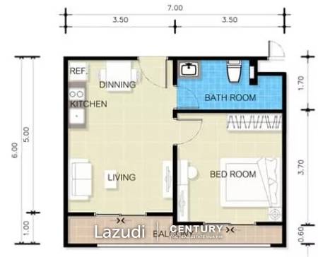 THE 88 CONDO : 1 Bed Condo with Mountain View