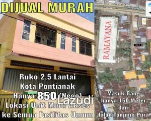 Ruko Dijual Di Kota Pontianak Dekat Ayani Megamall, Mall Matahari, RS St. Antonius Pontianak, Universitas Tanjungpura