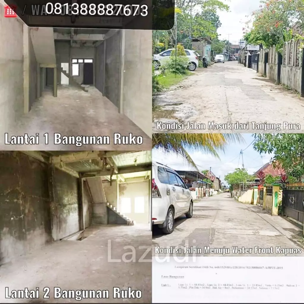 Ruko Dijual Di Kota Pontianak Dekat Ayani Megamall, Mall Matahari, RS St. Antonius Pontianak, Universitas Tanjungpura