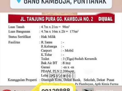 Ruko Dijual Di Kota Pontianak Dekat Ayani Megamall, Mall Matahari, RS St. Antonius Pontianak, Universitas Tanjungpura