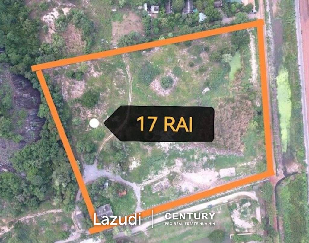 17 Rai of Ideal Investment land in Kao Takieb, walking distance from the beach