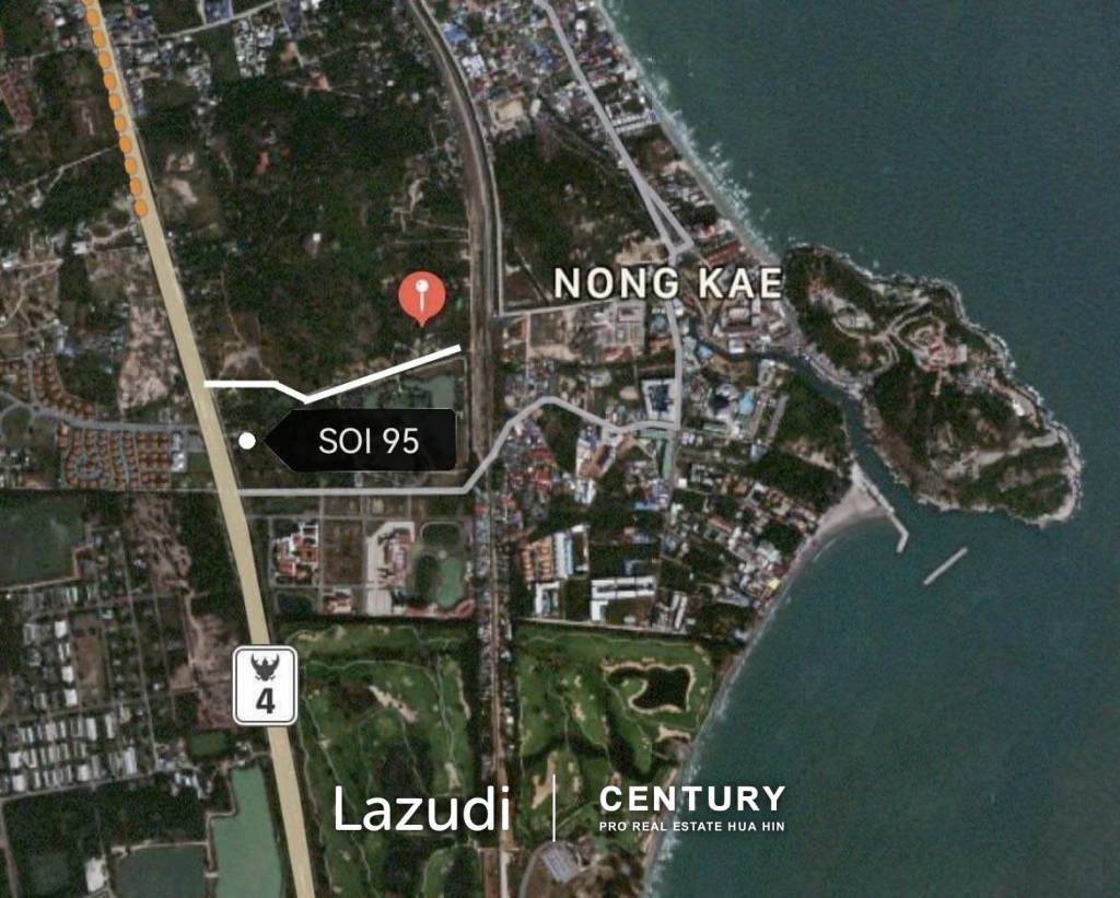 17 Rai of Ideal Investment land in Kao Takieb, walking distance from the beach